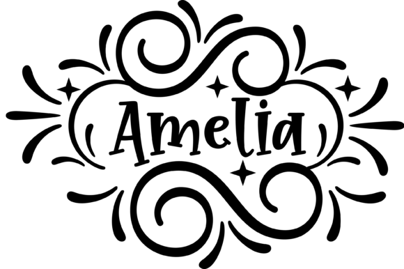 Amelia Decorative Clip Art Graphics SVG: Strategic Use for Branding and Creative Projects