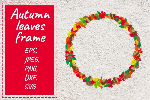 Autumn Vector Leaves Frame in Vector: A Versatile Design Asset for Creative Projects