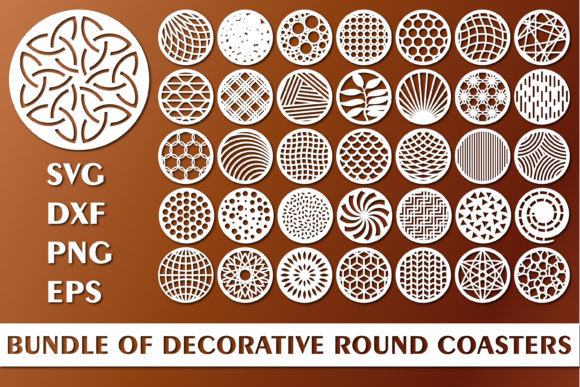 Bundle of Decorative Circle Coasters: A Creative and Practical Solution for Designers and Entrepreneurs