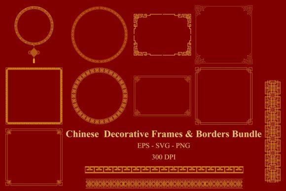 Chinese Decorative Frames Borders: A Versatile Design Asset for Modern Projects