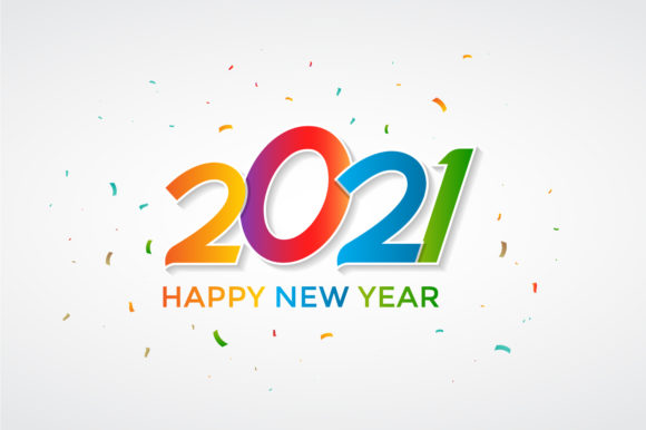 Colorful Decorative Happy New Year 2021: A Vibrant Design Trend for Professionals and Creators