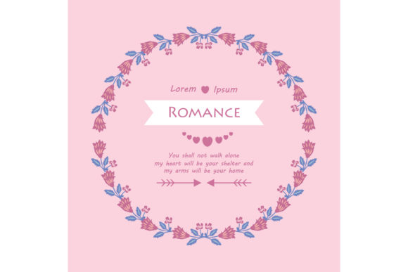 Cute Romance Greeting Card Design