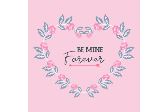 Decorative Beautiful for Card Be Mine