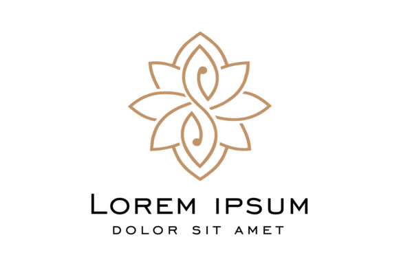 Decorative Flower Concept Vector Logo