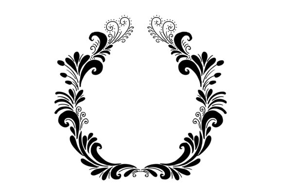 Decorative Frame Composition with Flower