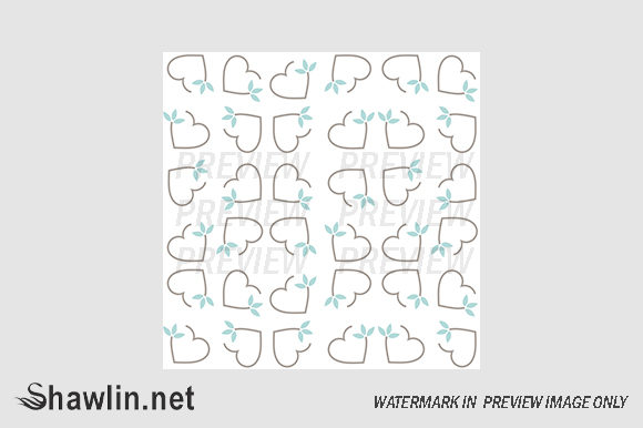 Decorative Heart and Floral Background