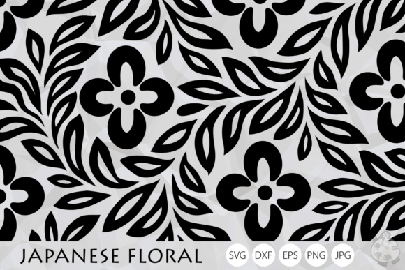 Decorative Japanese Floral Art Cut File: A Timeless Design for Modern Creations
