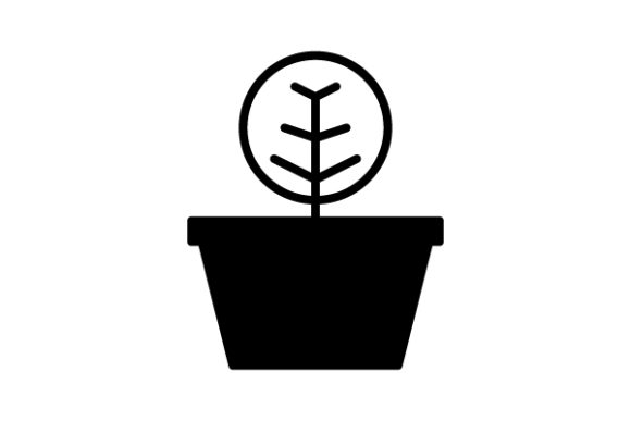 Decorative Plant Glyph Icon: A Versatile Visual Element for Design Projects