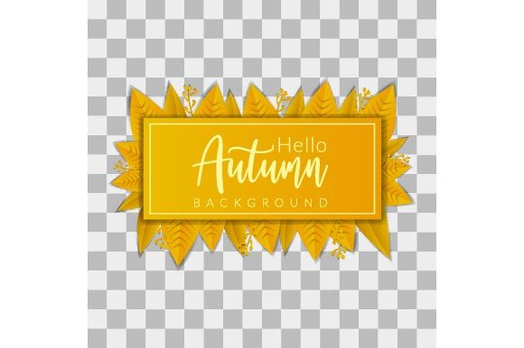Design Hello Autumn Badge Poster