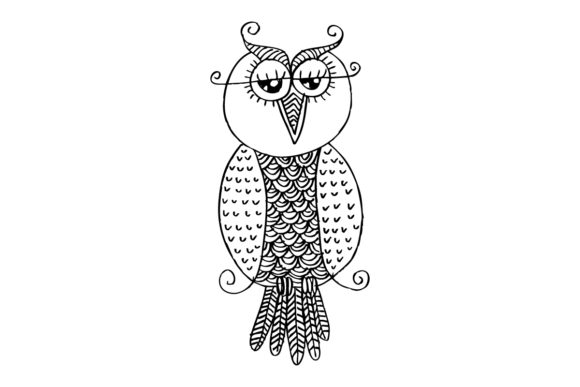 Doodle Decorative Owl: A Versatile Illustration for Creative Projects