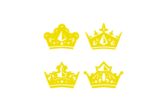 Flat Decorative Crowns for Creative Projects