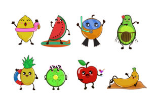 Fruits Cute in Summer Set