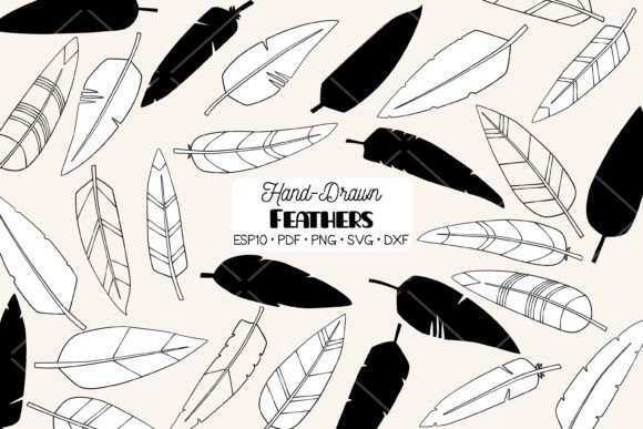 Hand Drawn Feathers Bird, Boho, Aztec: A Versatile Design Element for Creative Projects