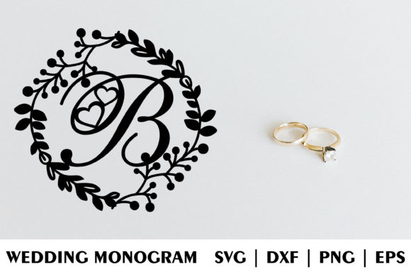 Letter B Monogram for Weddings
