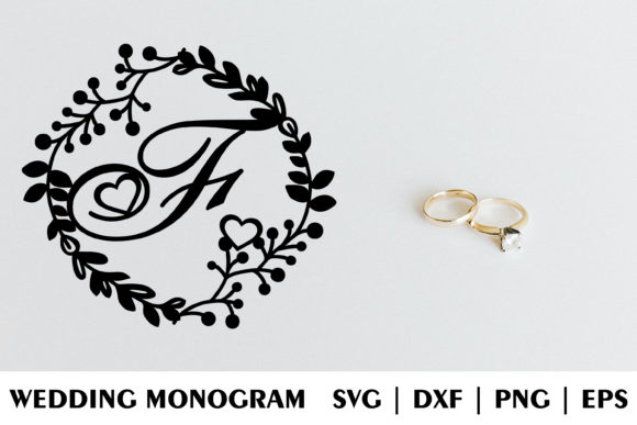 Letter F of Wedding Decorative Monogram: A Versatile Design for Personalized Creations