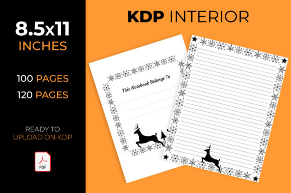 Lined Journal with Christmas Decorative: A Creative Tool for KDP Publishing and More