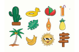 Summer Cute Icon Doodle Bundle: A Versatile Design Resource for Creative Projects