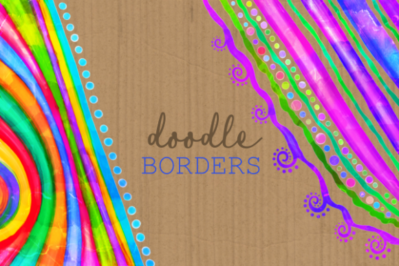 Watercolor Ink Decorative Doodle Borders: A Versatile Design Asset for Creative Professionals